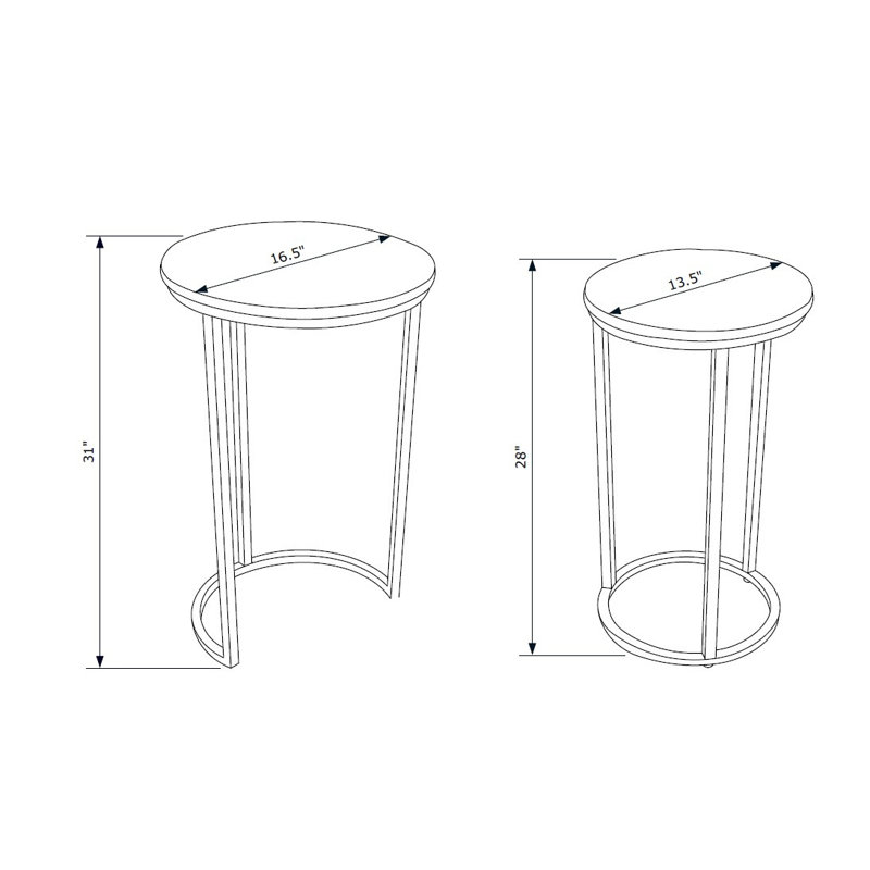 Steelside™ Jay Nesting End Table Wayfair